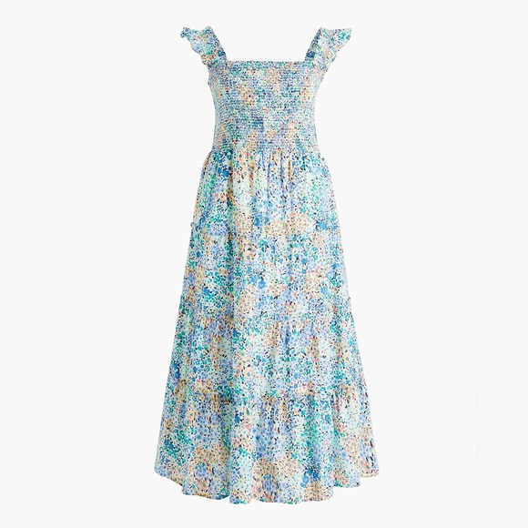 J. Crew Dresses & Skirts - J Crew Women’s Floral smocked tiered midi dress Size XL